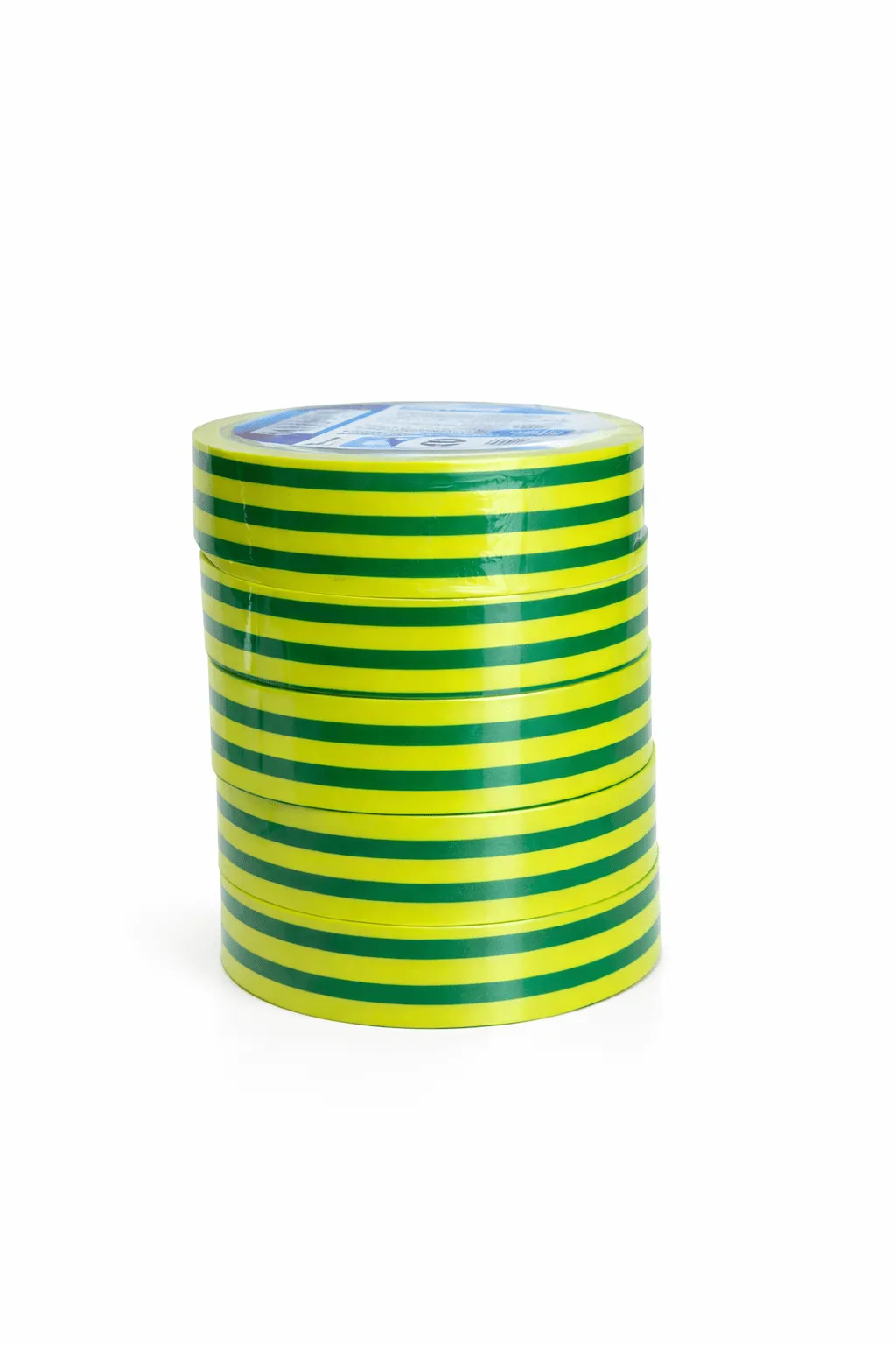 Изолента ПВХ 0,18х19мм, 20м профессиональная желто-зеленая (5шт/уп) DEKRON - Фото 5