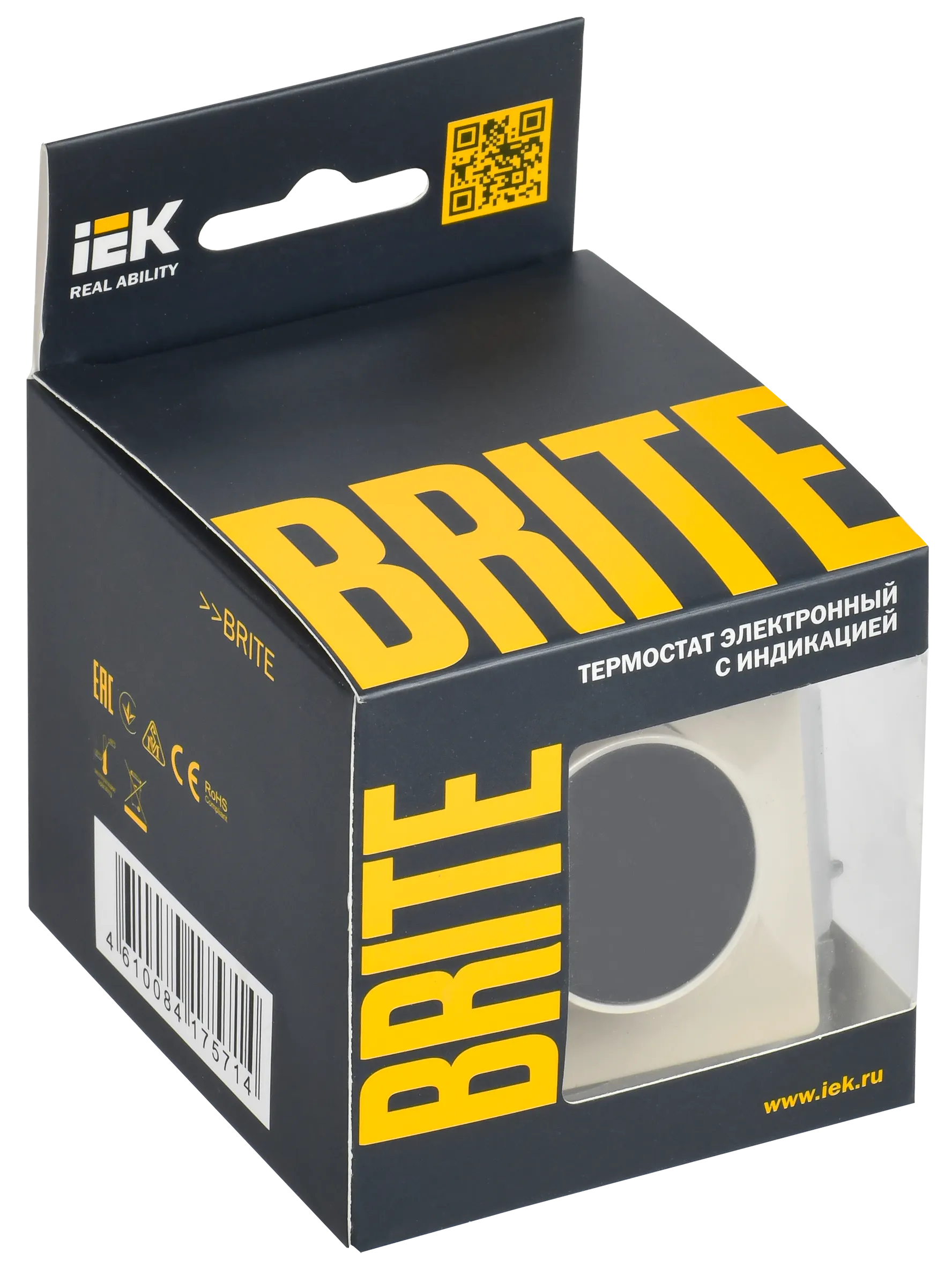 BRITE Термостат электронный с индикацией ТС10-1-БрКр бежевый IEK - Фото 2