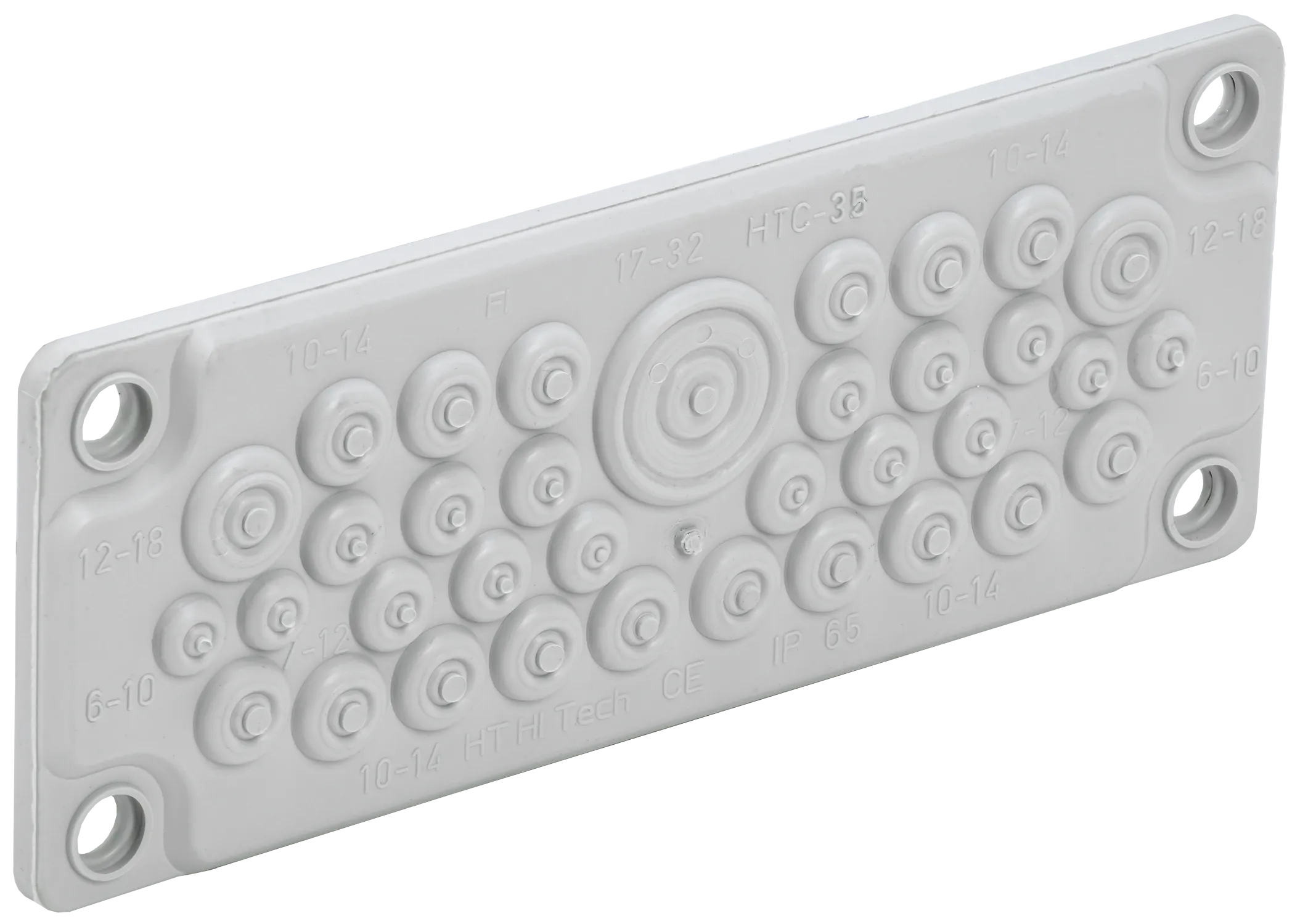 TITAN Ввод кабельный мембранный 35 отверстий d=7-32мм IP65 серый IEK