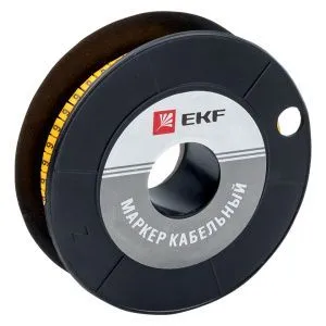 Маркер кабельный 1,5 мм2 "6" (1000 шт.) (ЕС-0) EKF plc-KM-1.5-6