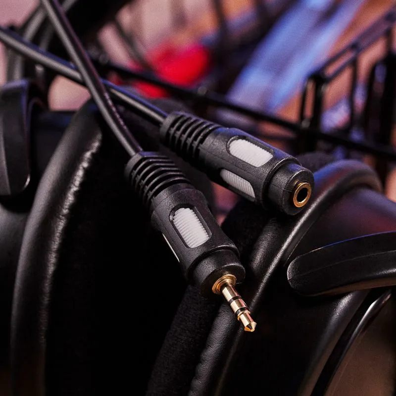 Шнур Стерео 3,5мм гнездо - Стерео 3,5мм штекер, 1,5м, Gold REXANT - Фото 4