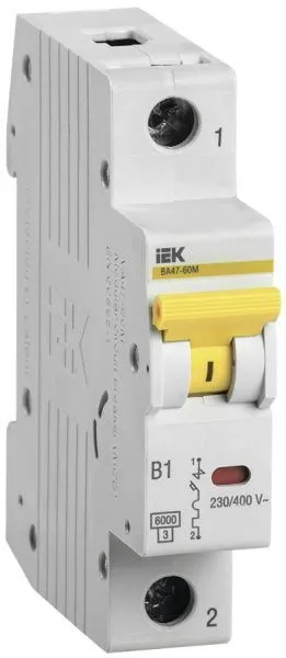 KARAT Автоматический выключатель ВА47-60M 1P B 1А 6кА IEK