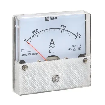 AMA-801 аналоговый на панель (80х80) круглый вырез 600А трансф. подкл. EKF