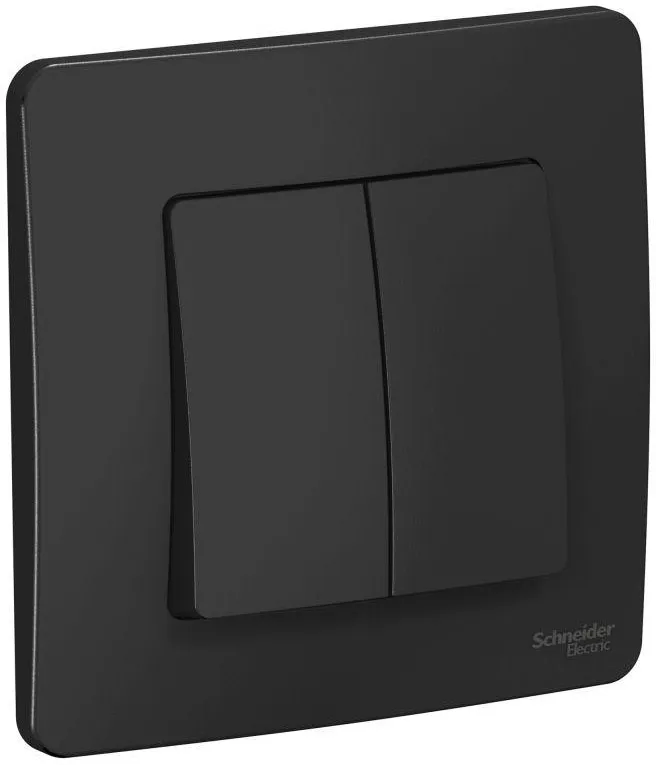 Выключатель 2-кл. СП Blanca 10А IP20 (сх. 5) 250В антрацит SE BLNVS010506 - Фото 2