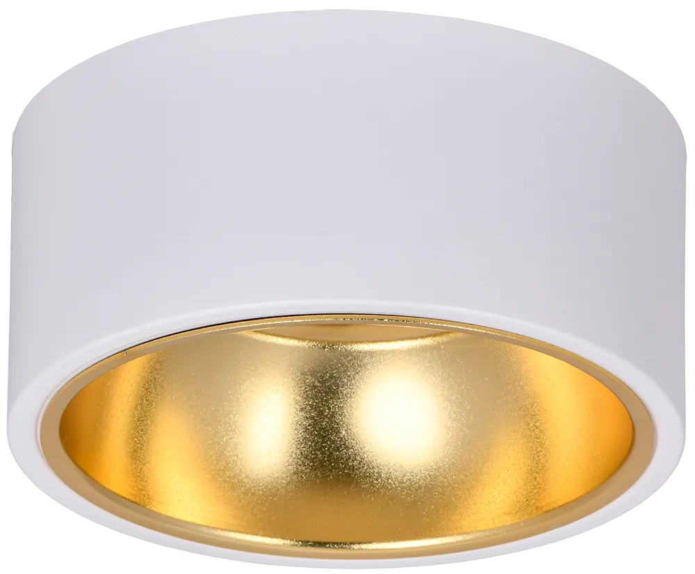 LIGHTING Светильник 4017 накладной потолочный под лампу GX53 белый/золото IEK LT-UPB0-4017-GX53-1-K55