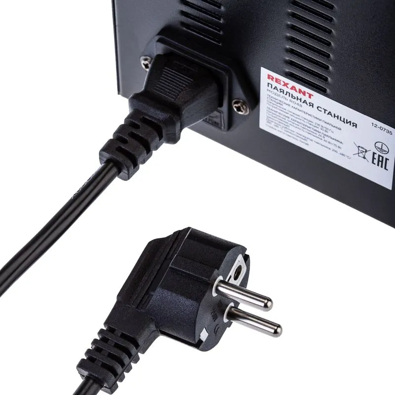 Паяльная станция (паяльник + демонт. паяльник), модель R048, цифровая, 200-480°C, LED дисплей REXANT - Фото 5