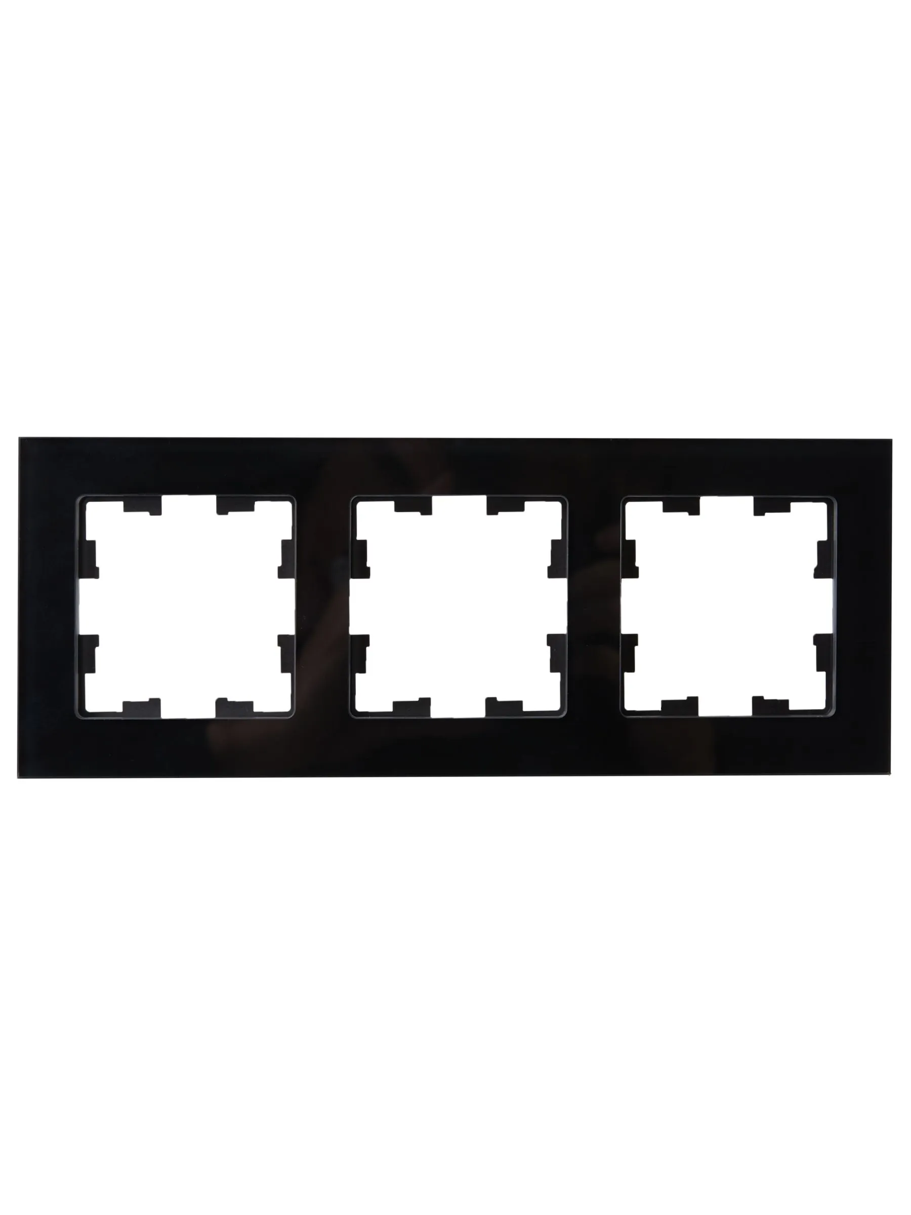 BRITE Рамка 3 -местная РУ-3-2-БрЧ стекло черный IEK - Фото 6