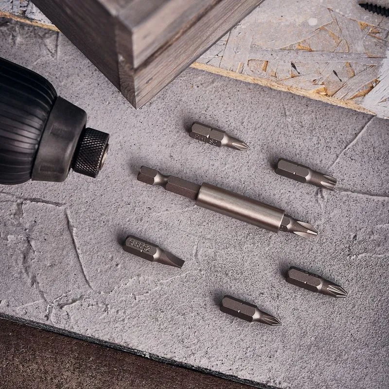 Набор бит 25 мм PH1, PH2, PZ1, PZ2, SL5.5, T30 с магнитным держателем (7 шт./уп.) Kranz - Фото 2