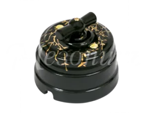 Выключатель ретро поворотный на четыре положен (2-х клавишный, в комплекте с подъемной рамкой D70x GE70401-05C