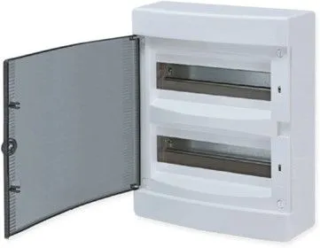 Щит распределительный навесной "Unix" прозрачная дверь 2х12 (24) модулей 361x287x112 IP40