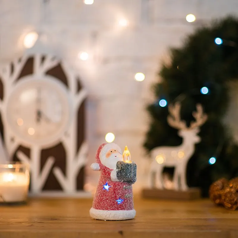 Керамическая фигурка Дед Мороз со свечкой 7х7х12 см - Фото 2