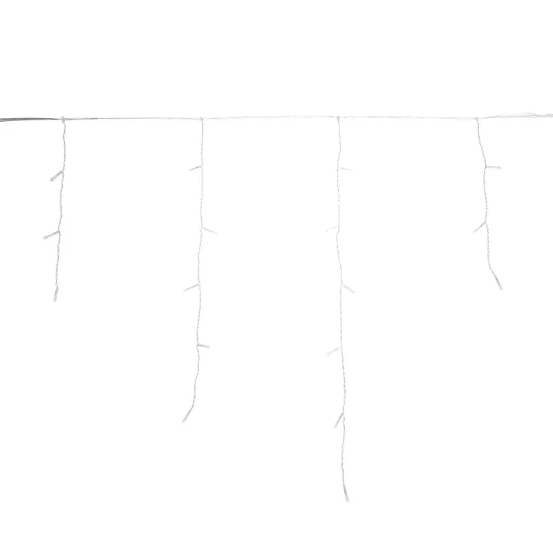 Гирлянда светодиодная Айсикл (бахрома) 25х0,6м, c эффектом мерцания, прозрачный провод, IP44, 230В, диоды БЕЛЫЕ, 588LED NEON-NIGHT - Фото 2