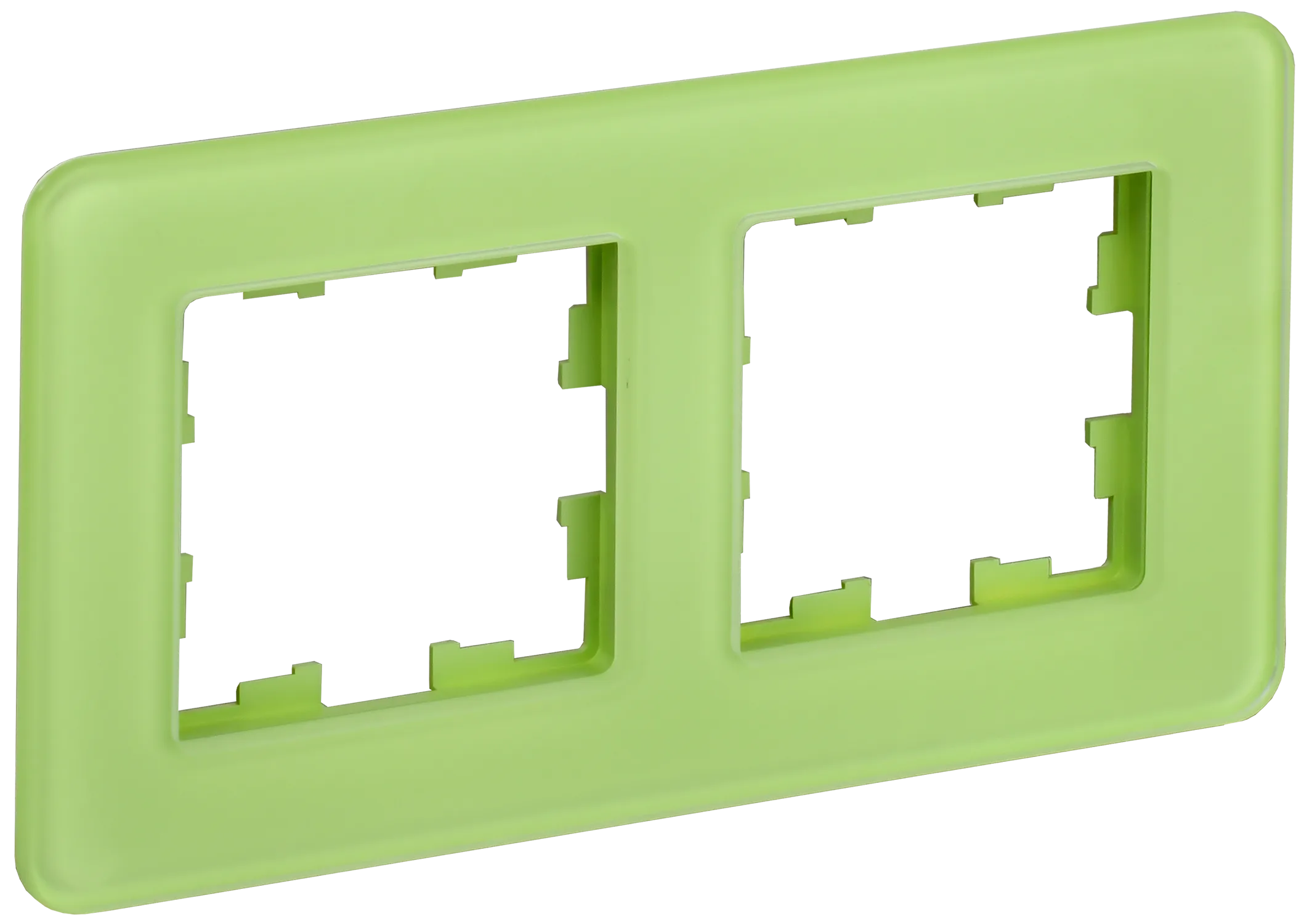 BRITE Рамка 2-местная РУ-2-2-Бр стекло эко грин RE IEK