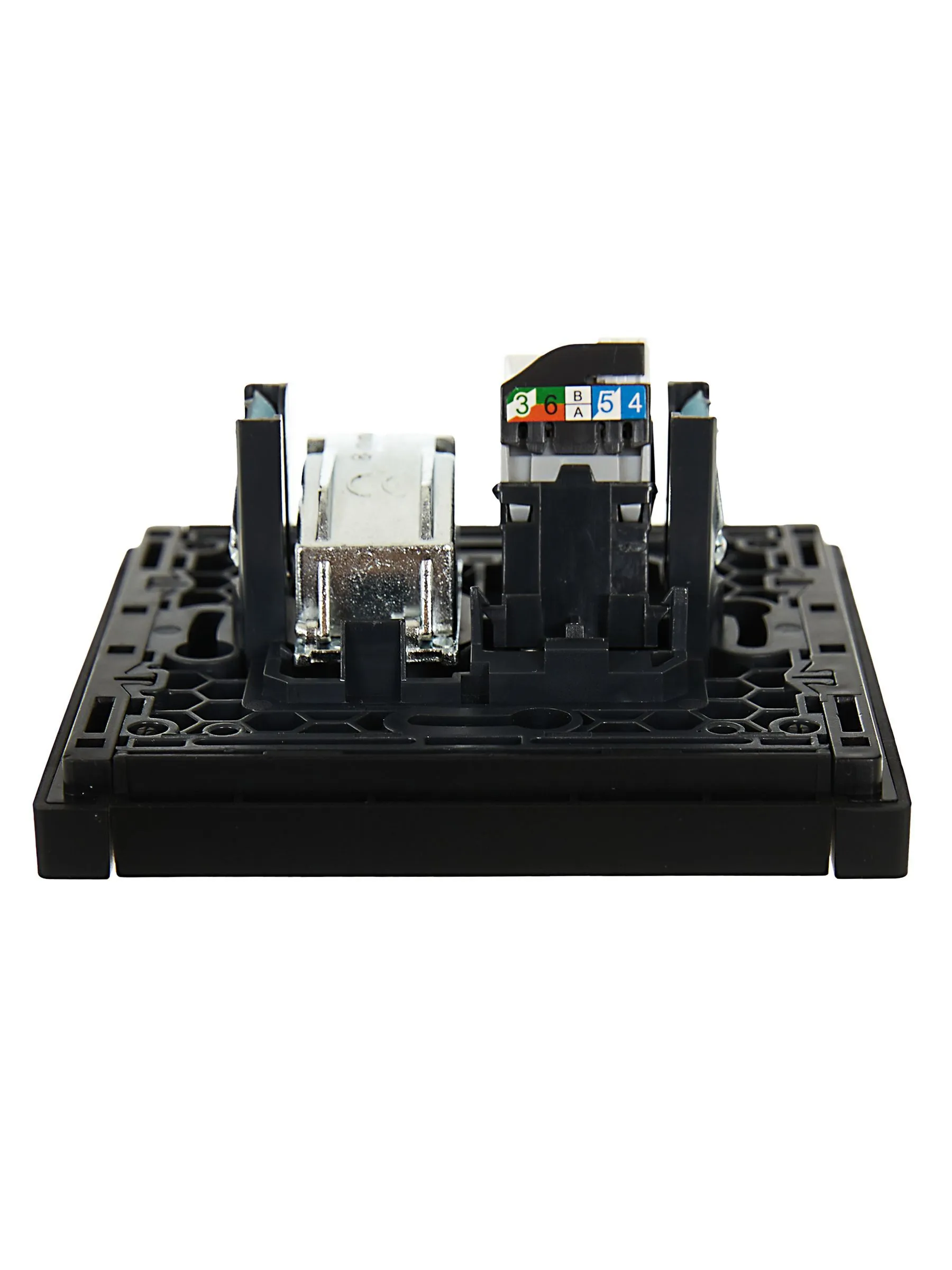 FORTE&PIANO Розетка двойная TV+RJ45 кат.5E FP136 черный IEK - Фото 5