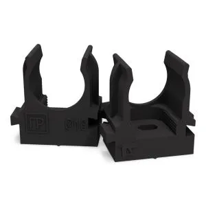 Крепеж-клипса для труб для монтажного пистолета черная в п/э d16 мм (100шт/уп) Промрукав PR13.0131