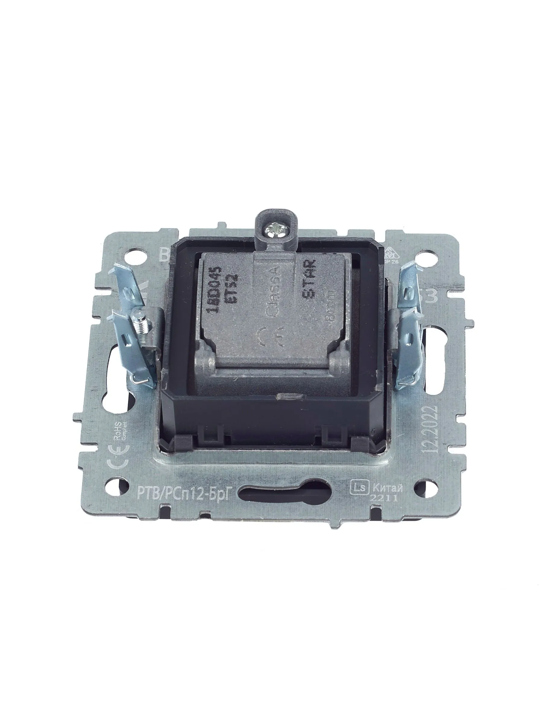 BRITE Розетка двойная TV+SAT РТВ/РСп12-БрГ графит IEK - Фото 4