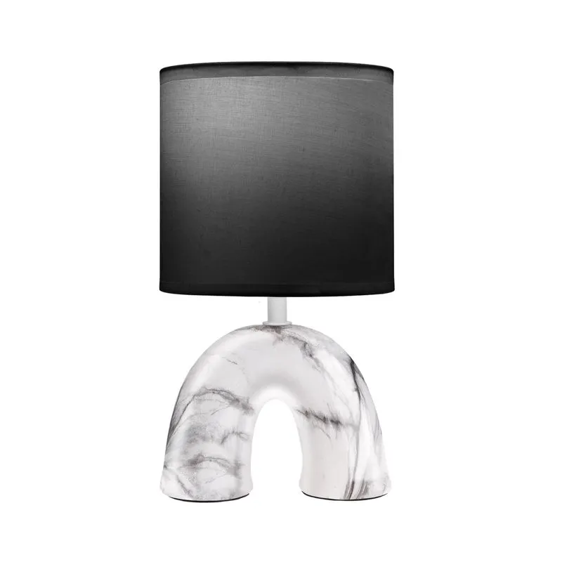 Светильник декоративный настольный Форте, основание дуга под белый мрамор, черный абажур, цоколь Е27, 60Вт REXANT 603-1023