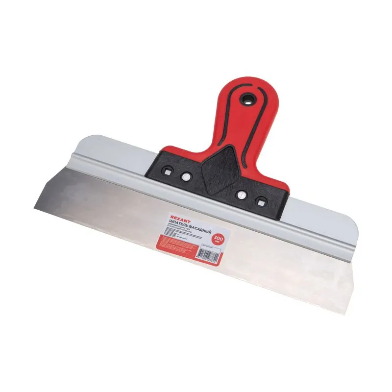 Шпатель фасадный, нержавеющая сталь, 300мм, 2-компонентная ручка REXANT