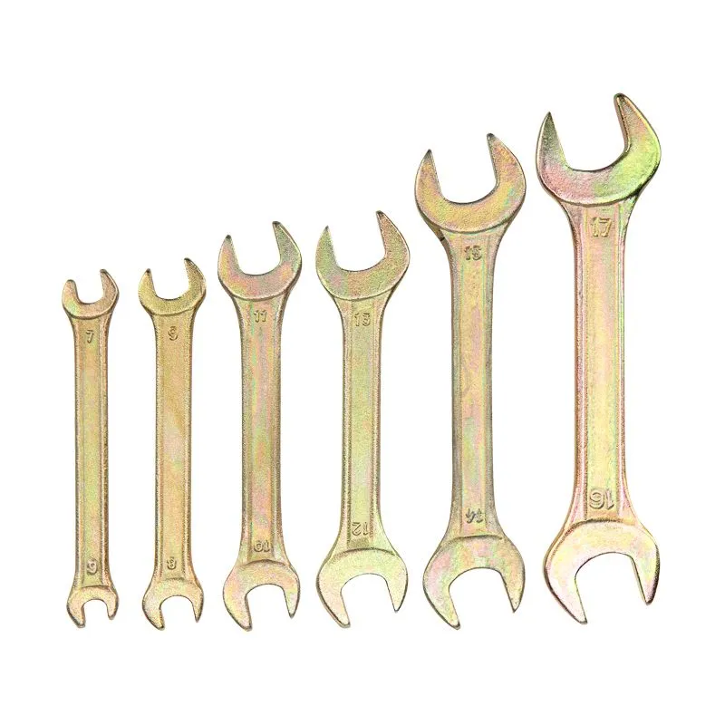 Набор ключей рожковых (6х7-16х17мм), 6 шт, желтый цинк REXANT - Фото 2