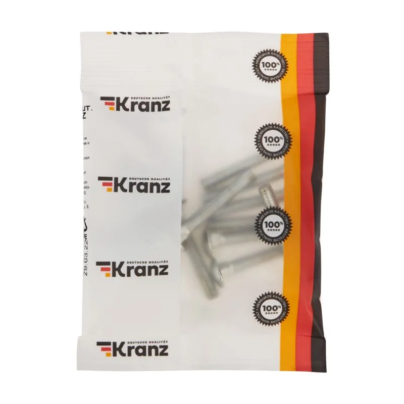 Болт мебельный KRANZ DIN 603, 6х40,  пакет (10шт.) - Фото 3