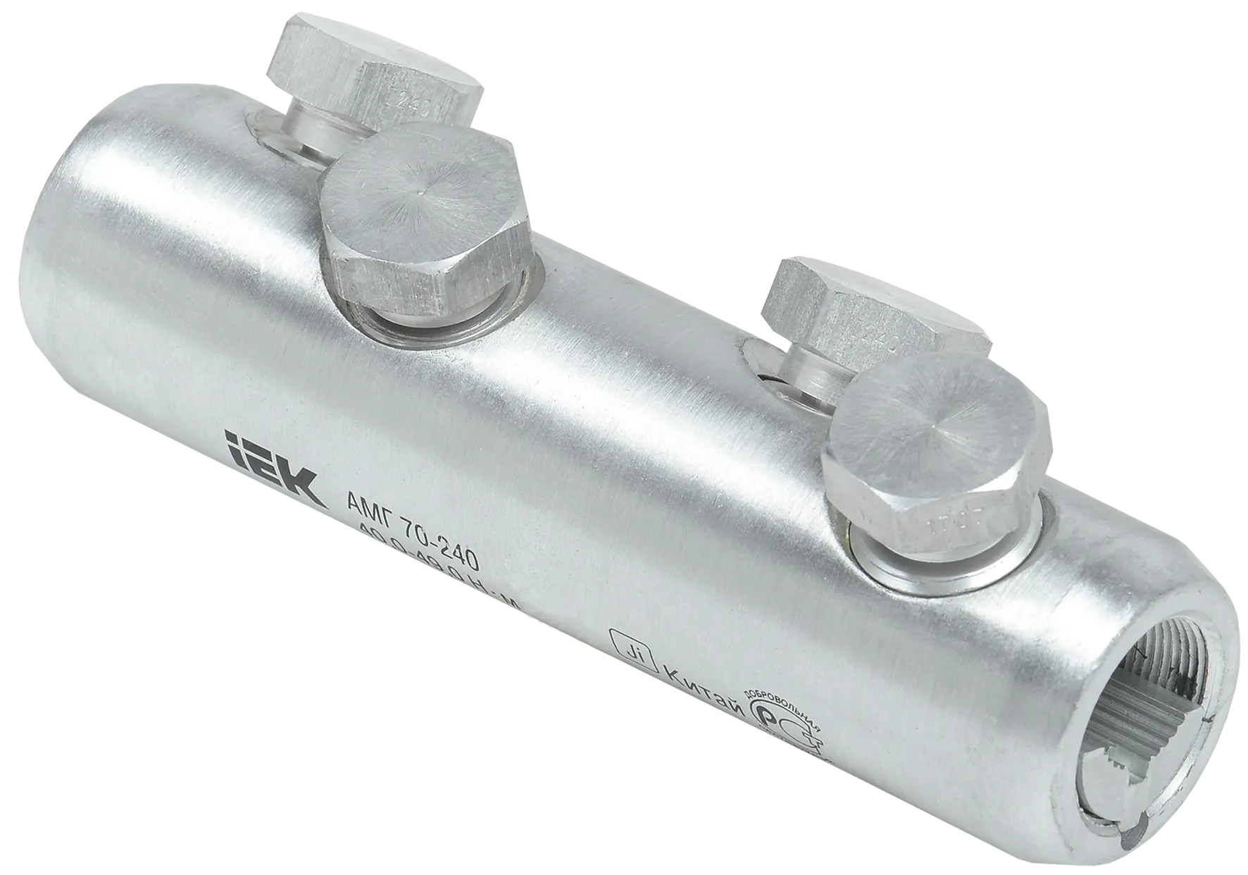 Алюминиевая механическая гильза со срывными болтами АМГ 70-240 IEK