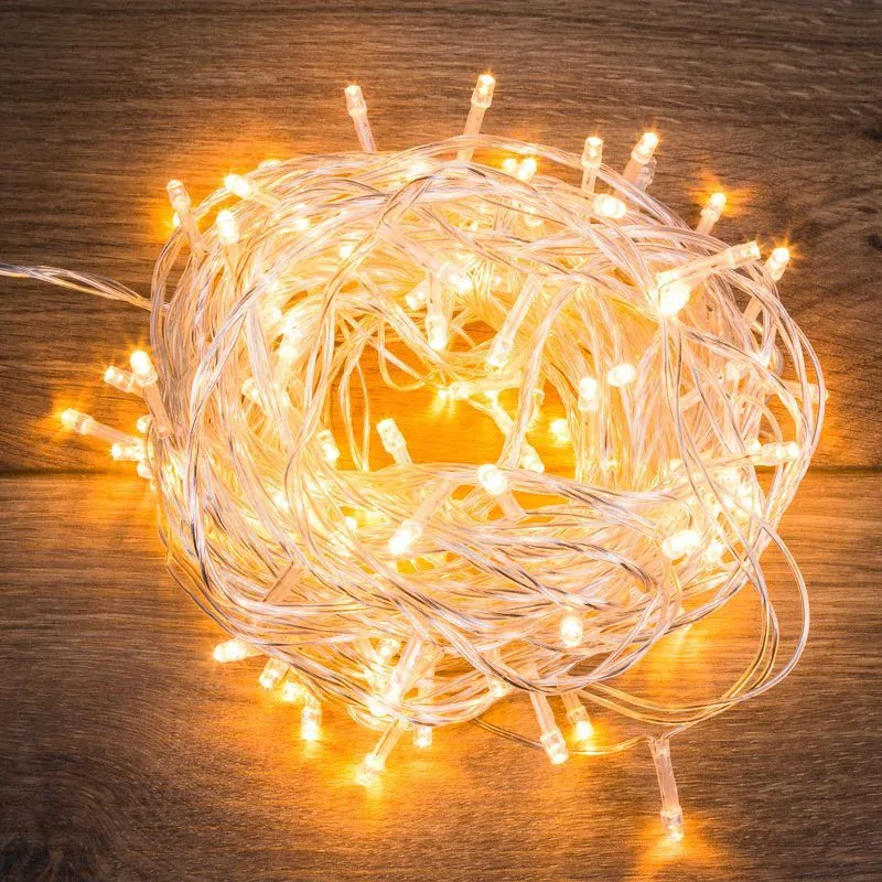 Гирлянда Твинкл-Лайт 20 м, прозрачный ПВХ, 160 LED, цвет теплый белый 303-306