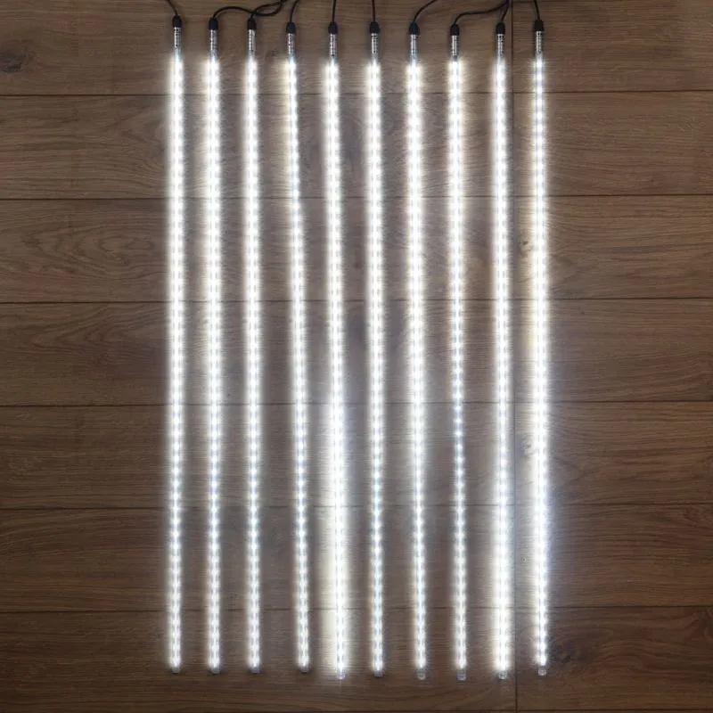 Гирлянда Тающие сосульки 24 В, комплект 10 шт. х 100 см, шаг 100 см, 960 LED, белый, соединяются, NE