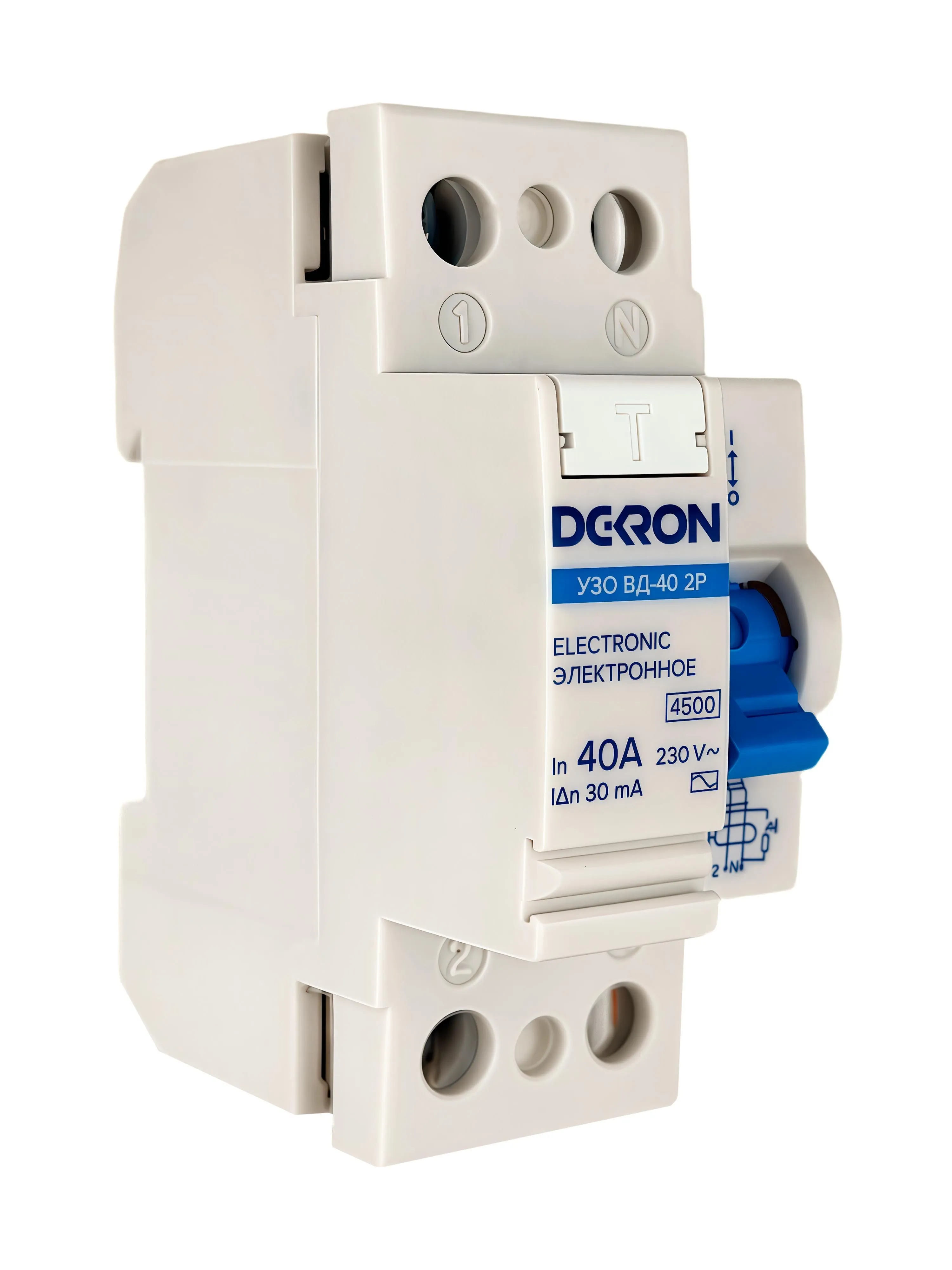 Устройства защитного отключения УЗО ВД-40 2P 40А/30мА тип АС 4.5кА - Фото 3