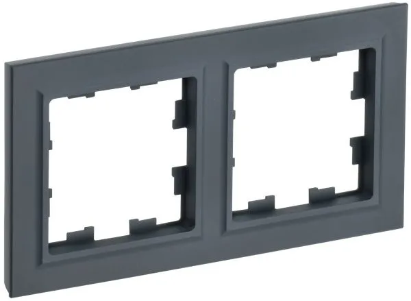 BRITE Рамка 2-местная РУ-2-БрГ графит IEK BR-M22-K53
