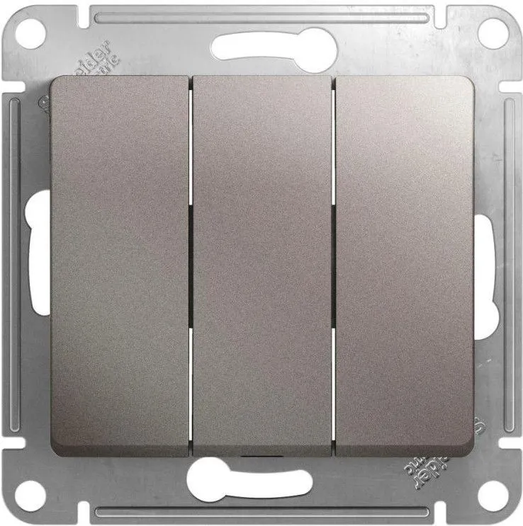 Выключатель 3-кл. СП Glossa 10А IP20 (сх. 3) 10AX механизм платина SE GSL001231