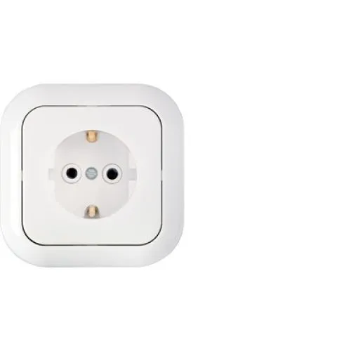 Розетка штепсельная с заземляющим контактом с безвинтовыми контактными зажимами скрытой установки РС