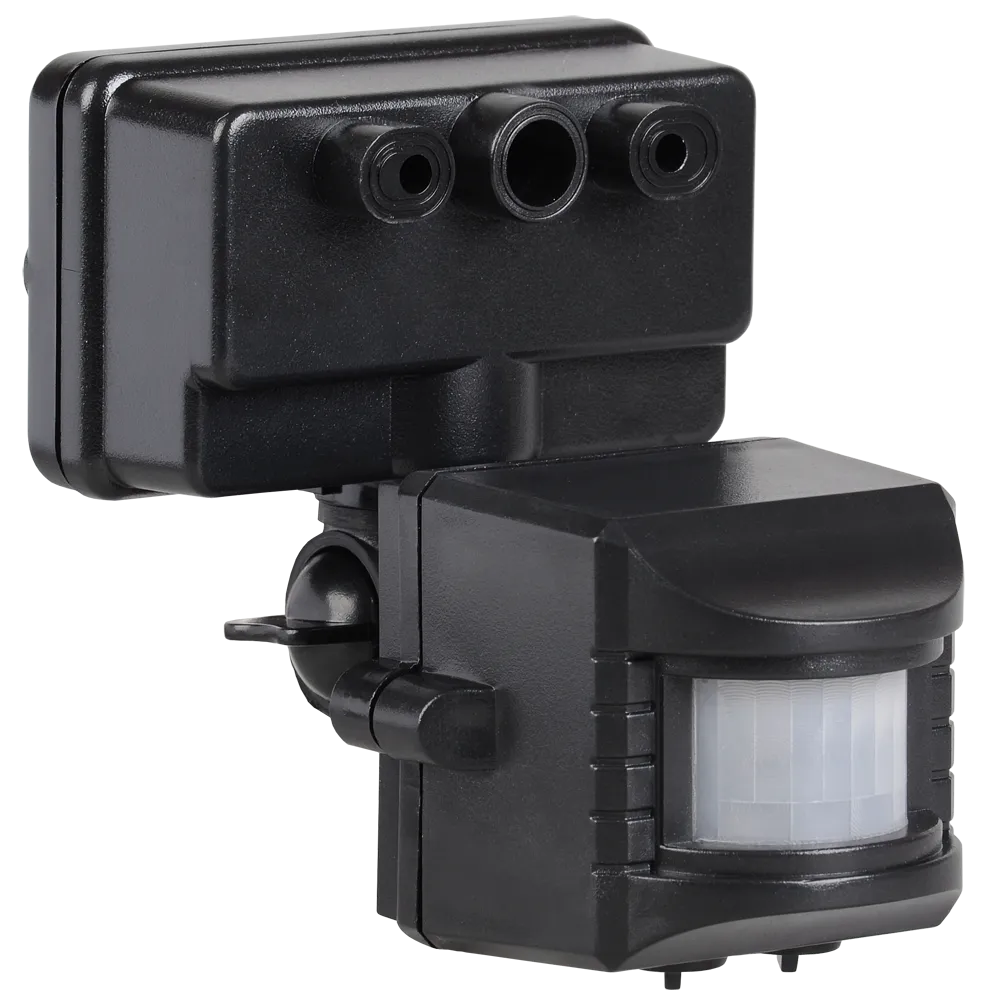 Датчик движения ДД-019 1100Вт 120град 12м IP44 черный IEK