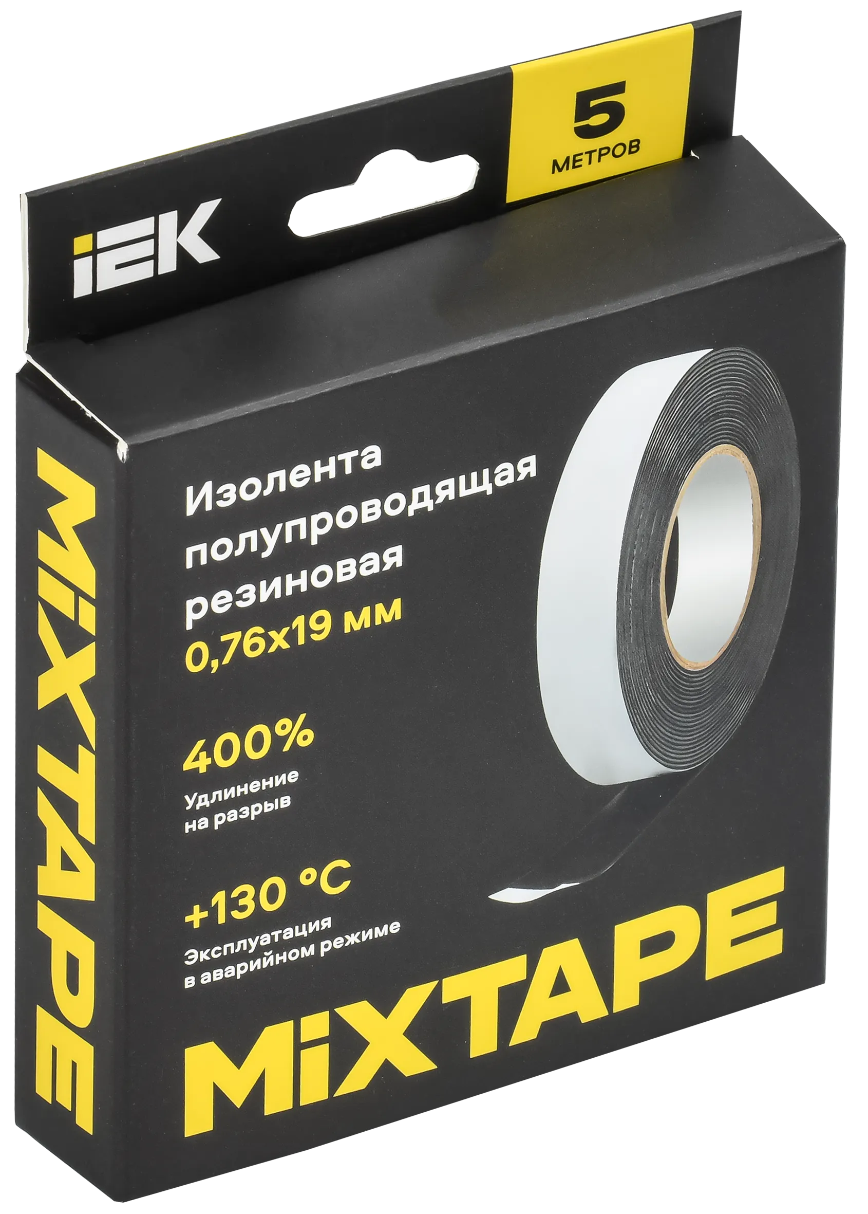 MIXTAPE PRO Изолента полупроводящая резиновая 0,76х19мм 5м 13 IEK - Фото 2