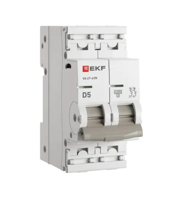Авт. выкл. 2P 5А (D) 4,5kA ВА 47-63N EKF PROxima