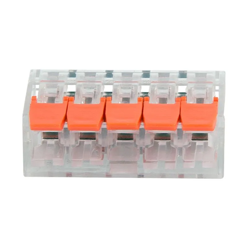 Универсальная компактная клемма СМК 221-415, 5-прoводная до 4,0 мм² (пакет 5 шт/уп) REXANT - Фото 5