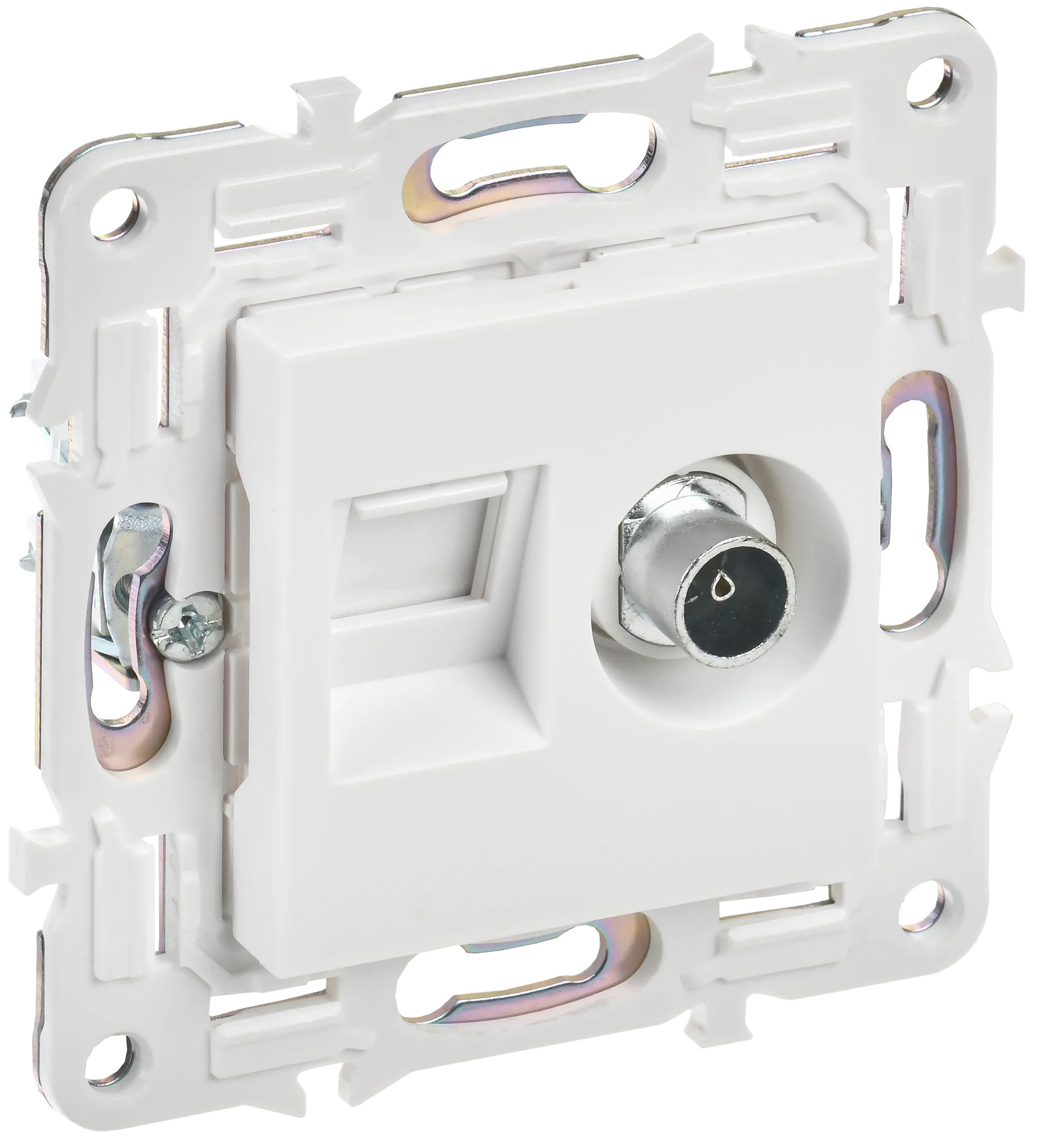 SKANDY Розетка двойная TV+RJ45 кат.5E SK-A14W арктический белый IEK