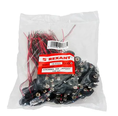 Клемма на крону FD-2222, 9В (угловая) REXANT - Фото 2