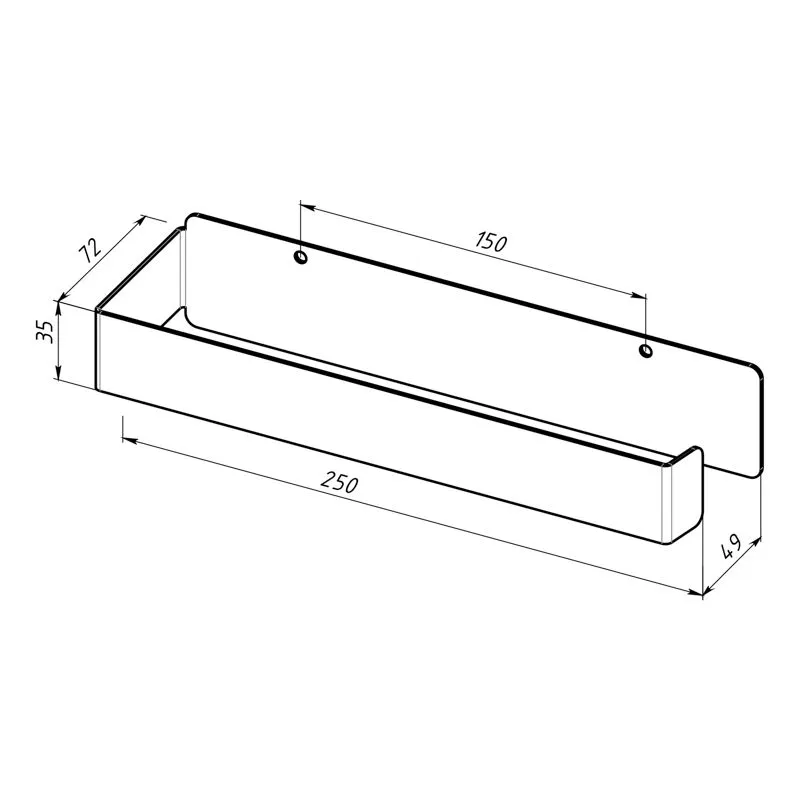 Держатель для бумажных полотенец, настенный, монтаж без сверления, черный REXANT - Фото 4