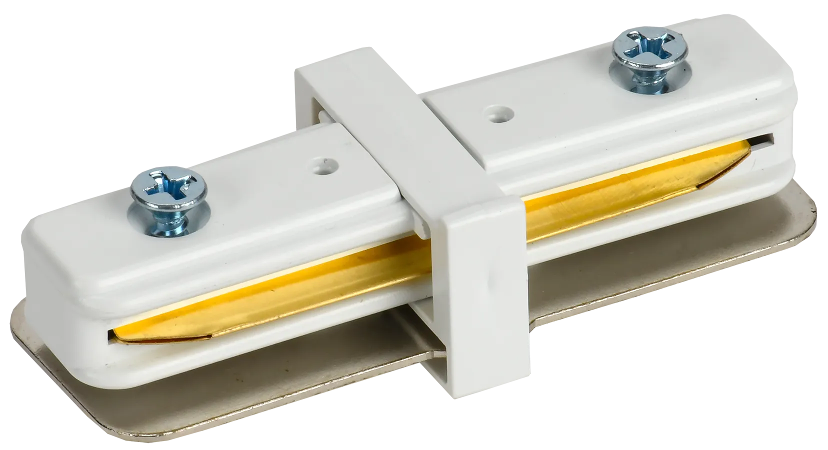 LIGHTING Соединитель прямой внутренний для однофазного шинопровода белый IEK