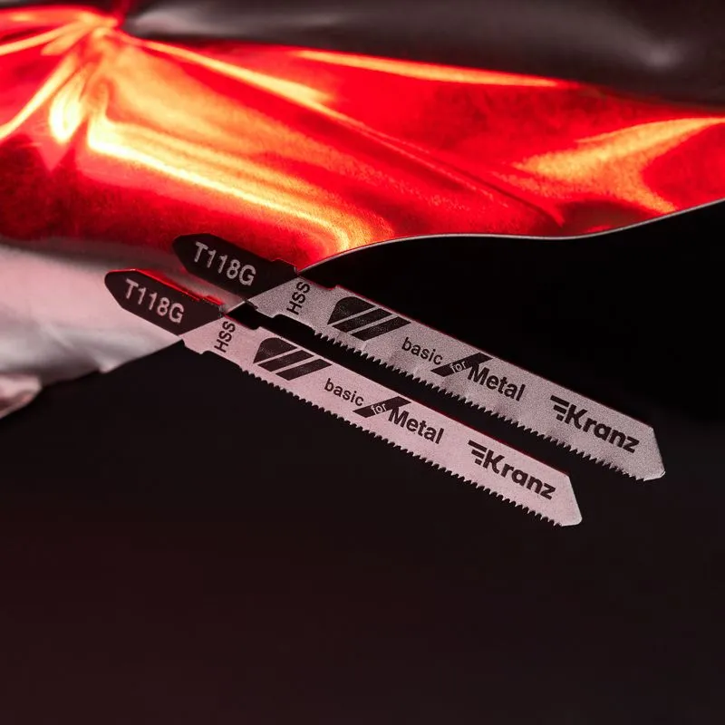 Пилка для электролобзика по металлу T118G 76 мм 25 зубьев на дюйм 0,9-1,2 мм (2 шт./уп.) Kranz - Фото 2