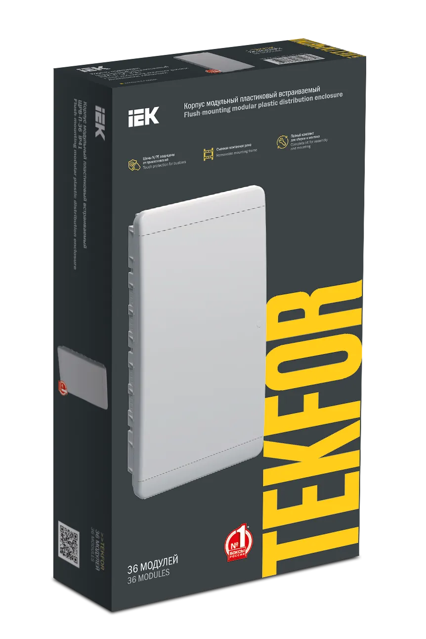 TEKFOR Корпус пластиковый ЩРВ-П-36 IP41 белая дверь IEK - Фото 2