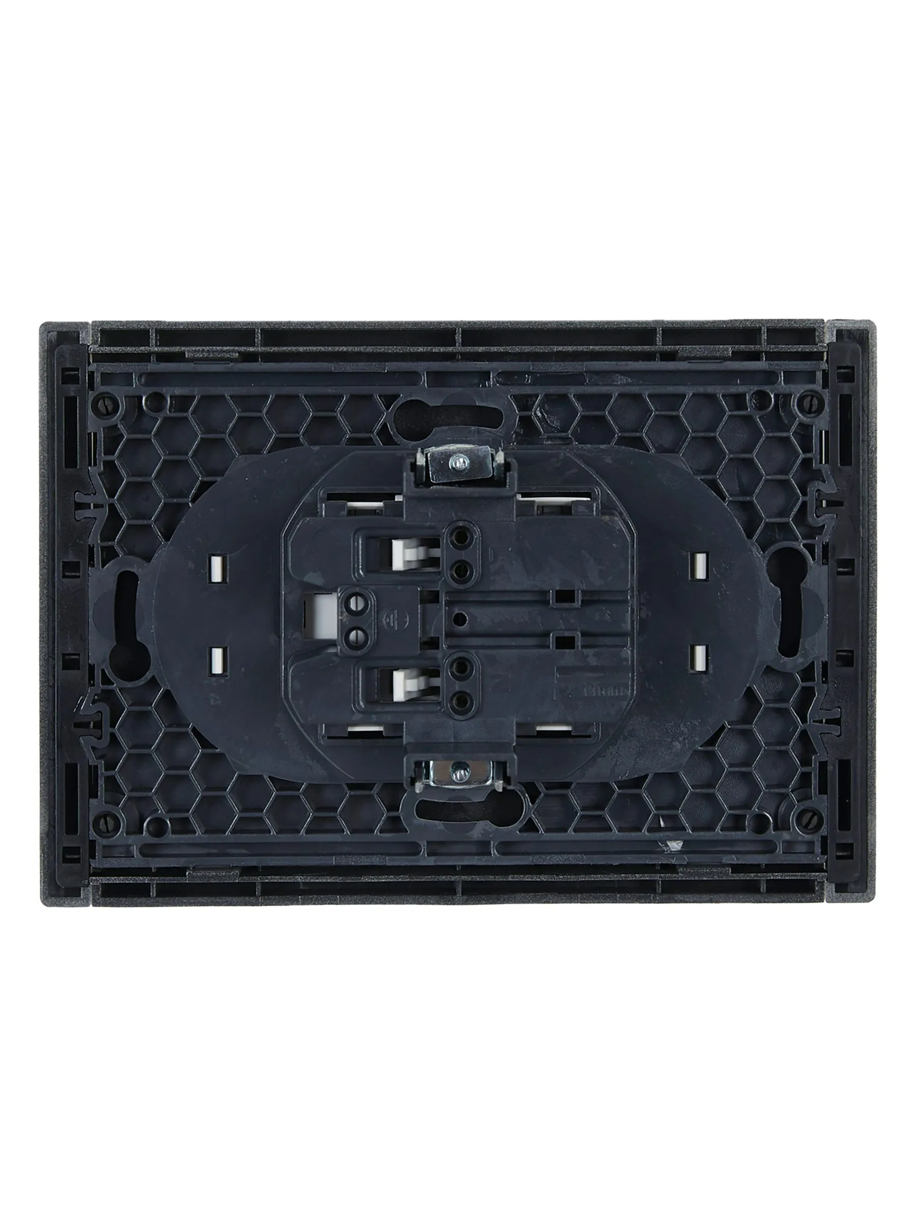 FORTE&PIANO Розетка 2-местная без заземления без защитных шторок безвинтовое крепление 10А FP526 сталь IEK - Фото 4