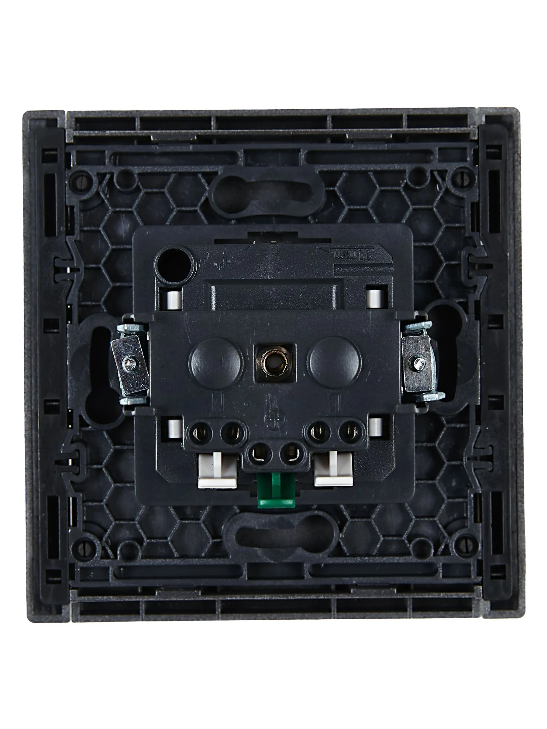 FORTE&PIANO Розетка 1-местная с заземлением с защитными шторками безвинтовое крепление 16А FP513 сталь IEK - Фото 5