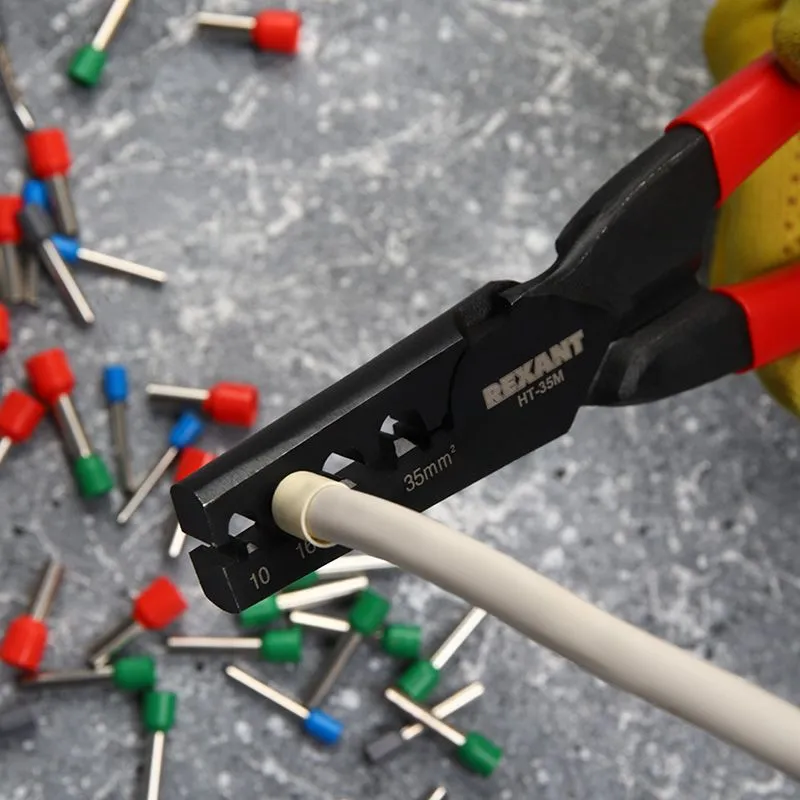 Пресс-клещи HT-35M для обжима втулочных наконечников 10-35мм² REXANT - Фото 5