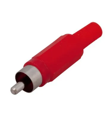 Разъем штекер RCA красный пайка REXANT 14-0403