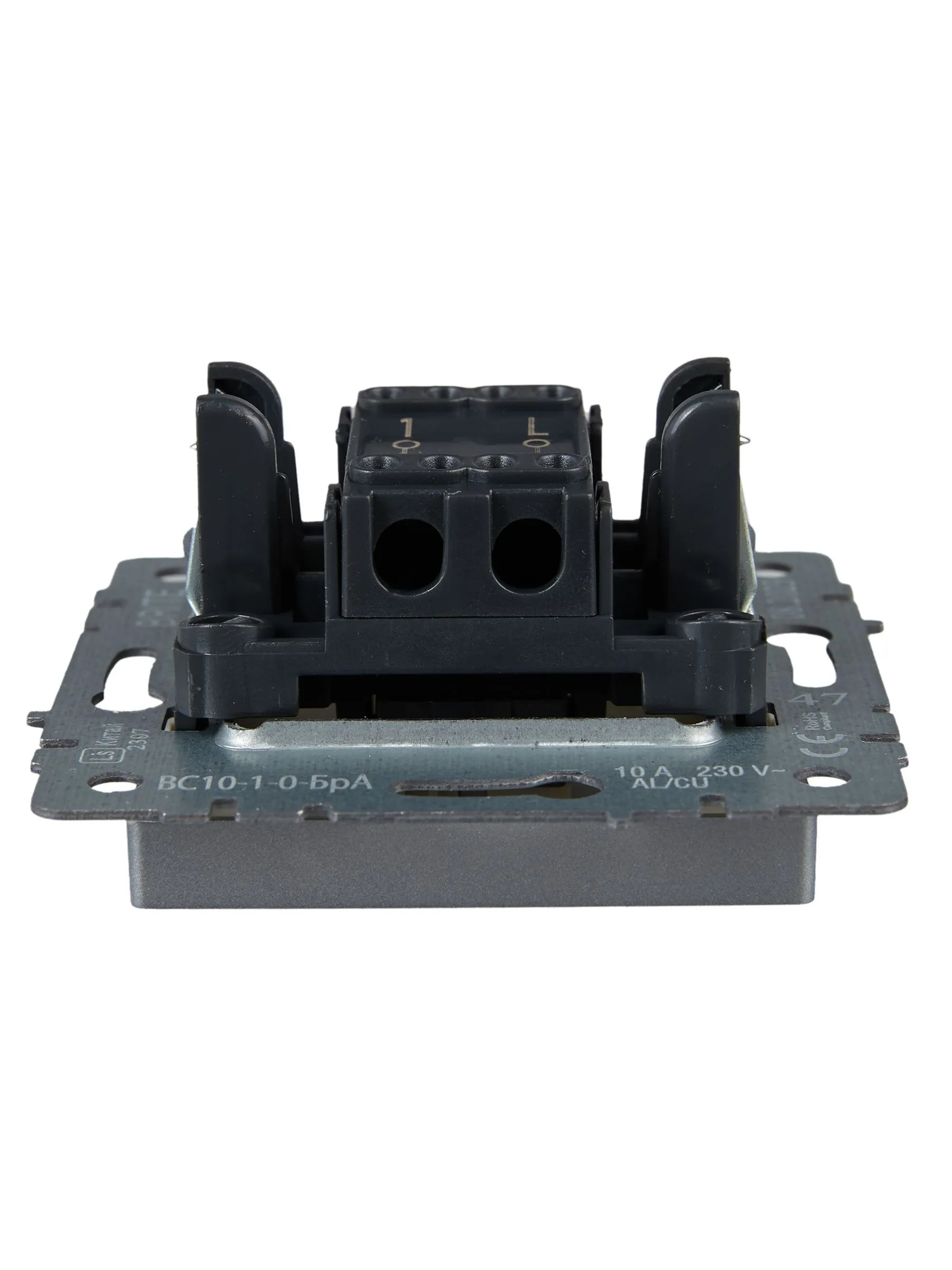 BRITE Выключатель 1-клавишный 10А ВС10-1-0-БрА алюминий IEK - Фото 7