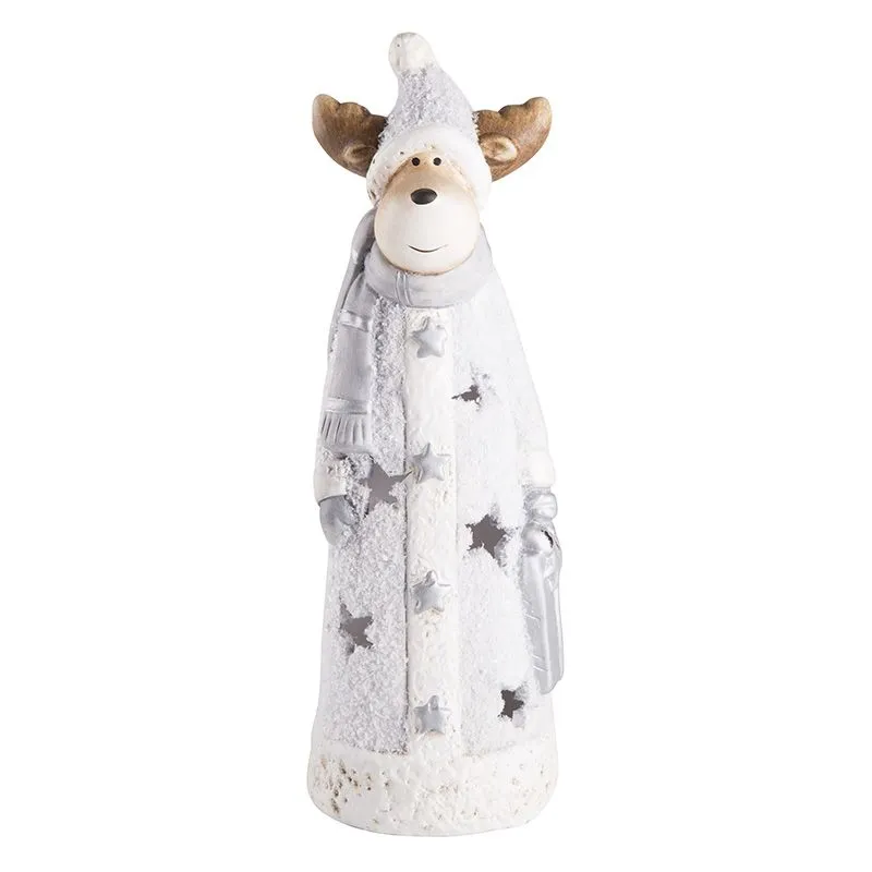 Керамическая фигурка Олененок с шарфом 7x6,5x21 см - Фото 4