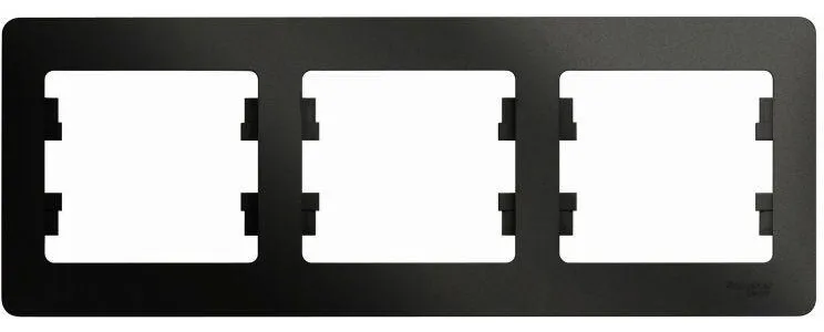 Рамка 3-м Glossa горизонт. антрацит SE GSL000703