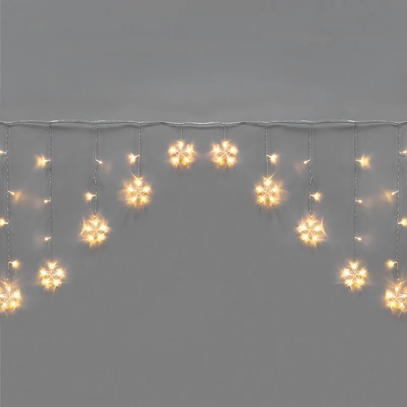Гирлянда Арка со звездами 2,5х1,2м, 136LED ТЕПЛЫЙ БЕЛЫЙ, прозрачный ПВХ, IP20, свечение с динамикой, 230В, не соединяется, с контроллером 8 режимов 255-076
