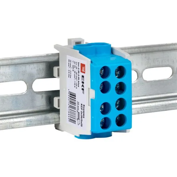 Клемма распределительная КСР с двойным винтом 2x35/2x25 cиняя EKF